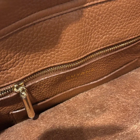 Cuyana Caramel Brown Pebbled Leather Backpack - Picture 9 of 13